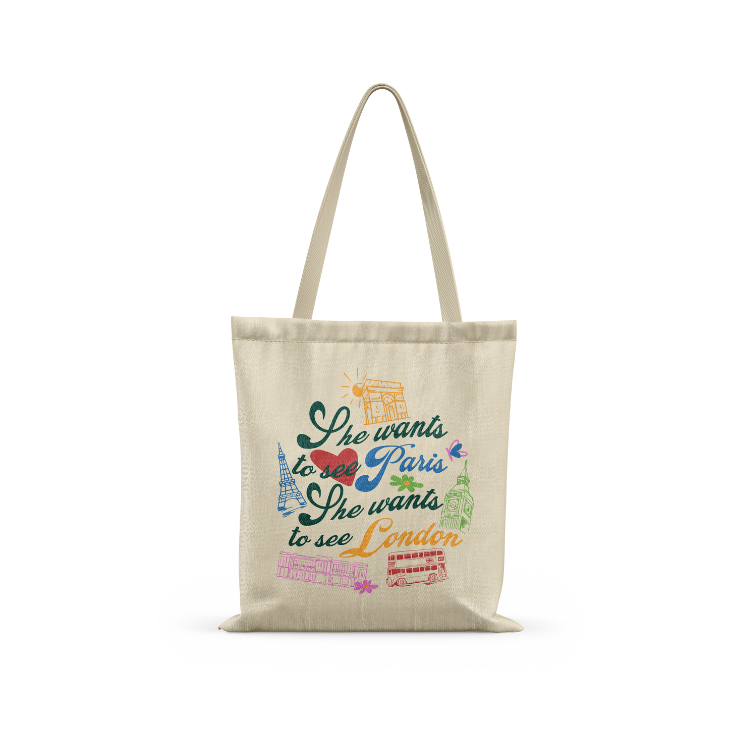 PARIS, LONDON TOTE BAG