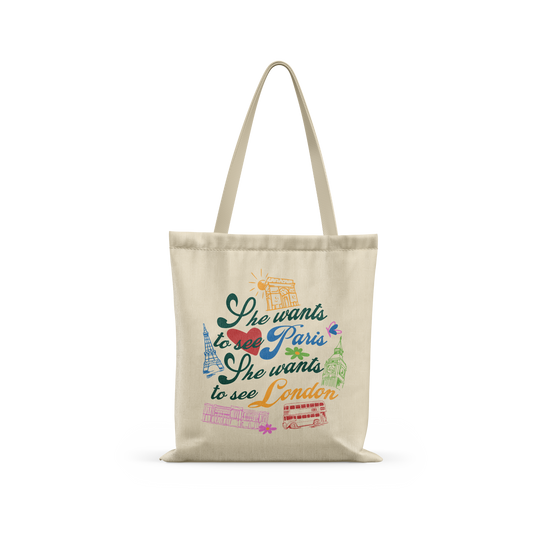 PARIS, LONDON TOTE BAG